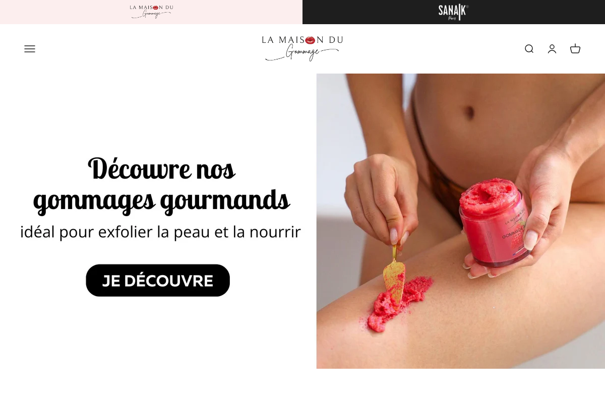 maisondugommage.com homepage screenshot