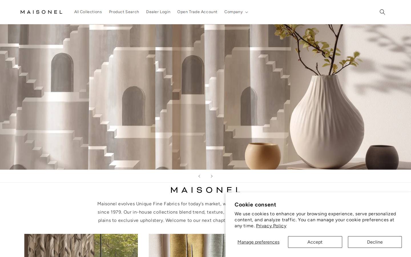 maisonel.com homepage screenshot