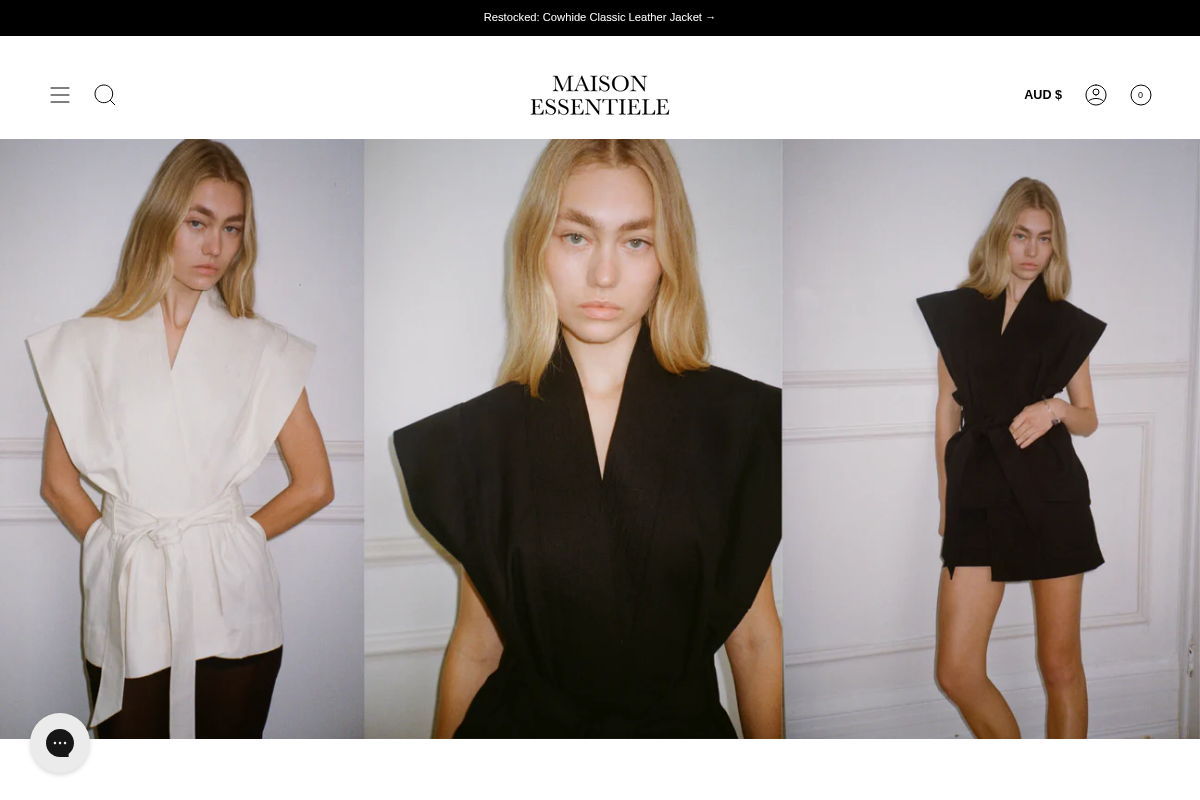 MAISON ESSENTIELE homepage screenshot