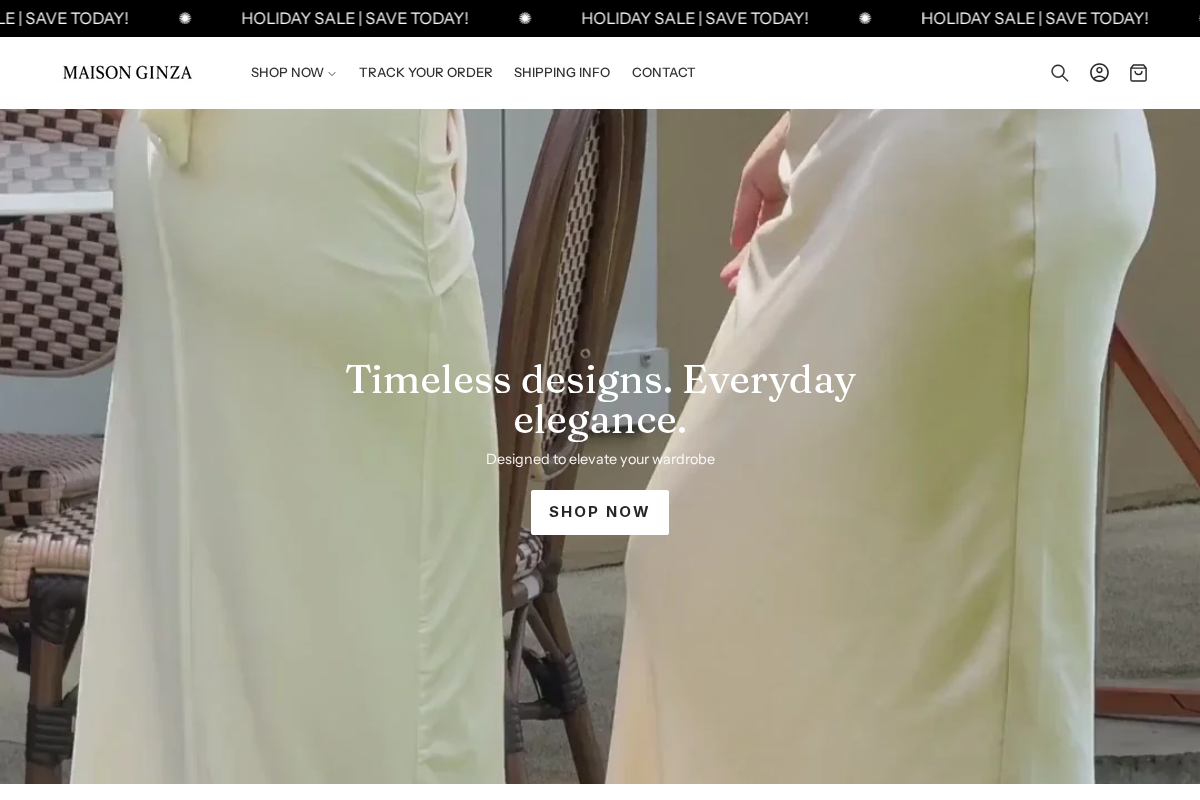 Maisonginza homepage screenshot