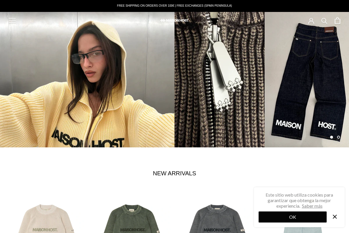 Maisonhost homepage screenshot