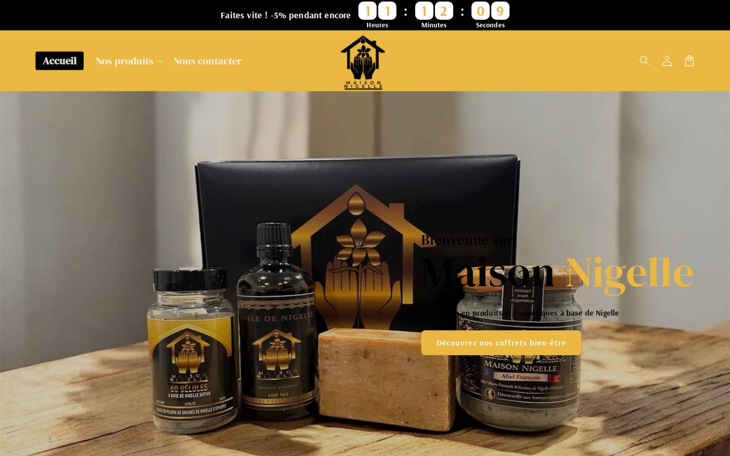 maisonigelle.com homepage screenshot