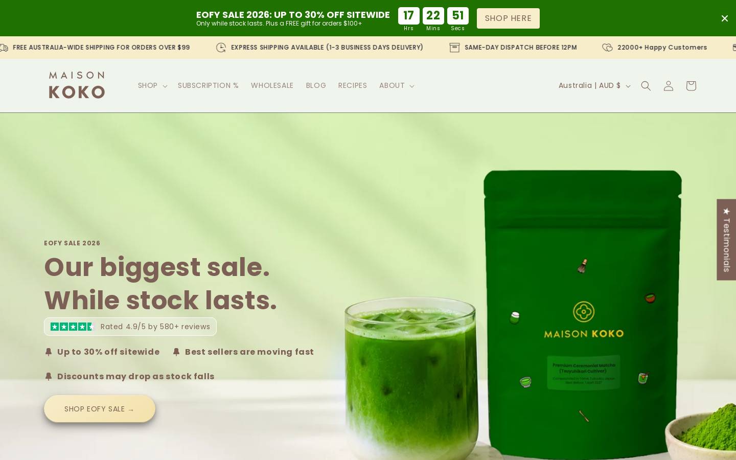 maisonkoko.com homepage screenshot