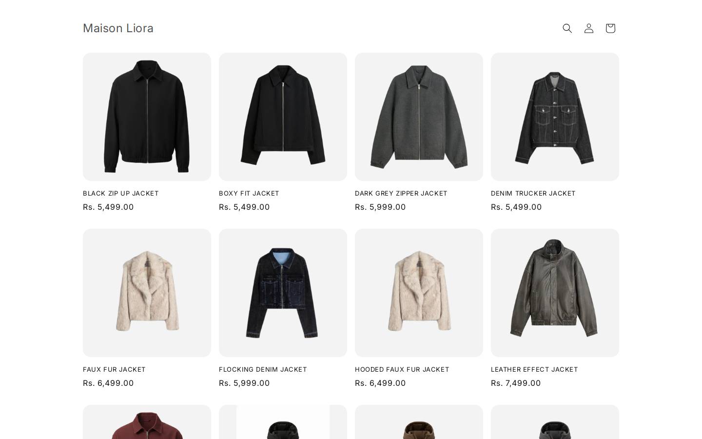 maisonlioraparis.com homepage screenshot