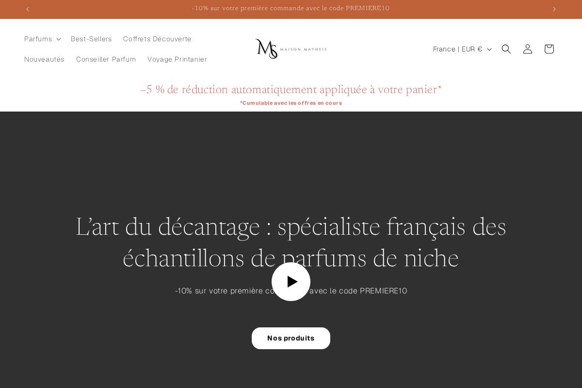 MaisonMatheis homepage screenshot