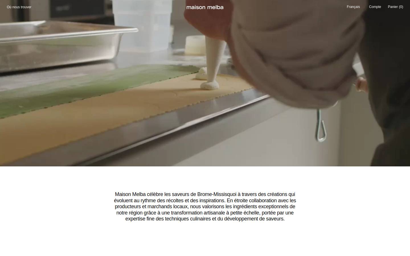 maisonmelba.com homepage screenshot