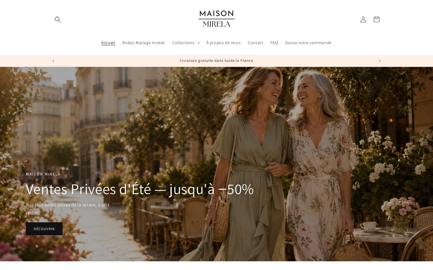 maisonmirela.com homepage screenshot