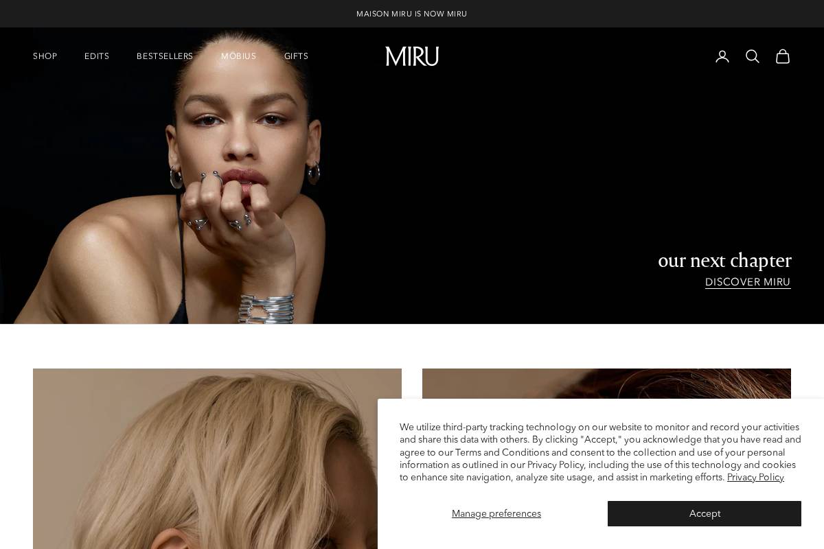 Maison Miru homepage screenshot