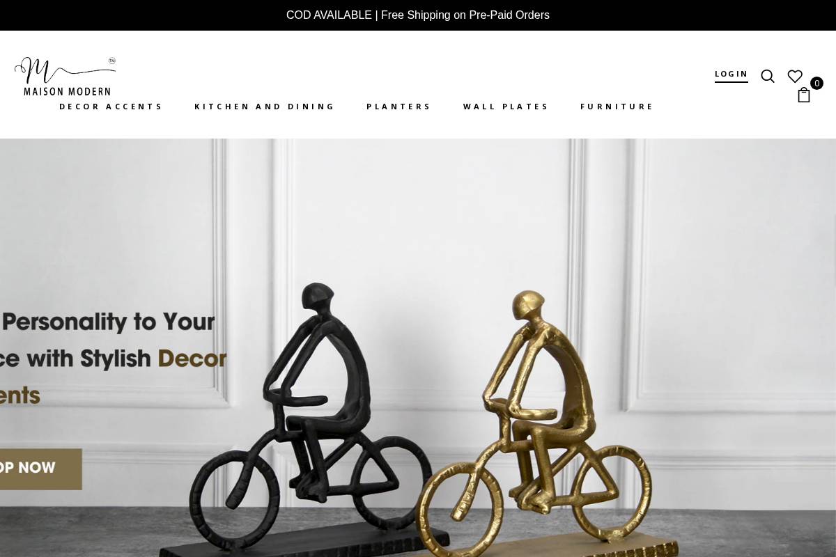 maisonmodern.in homepage screenshot