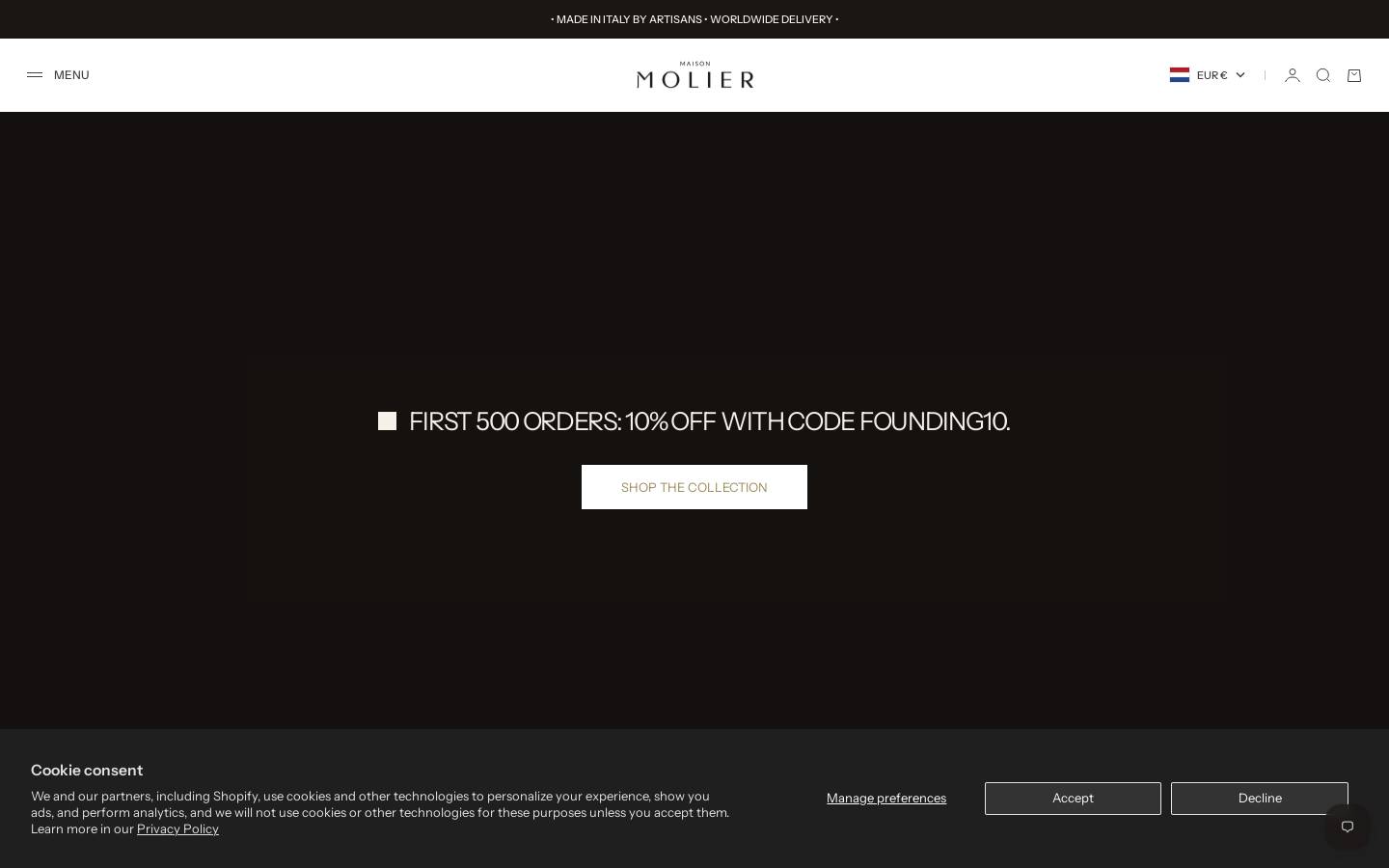 maisonmolier.com homepage screenshot