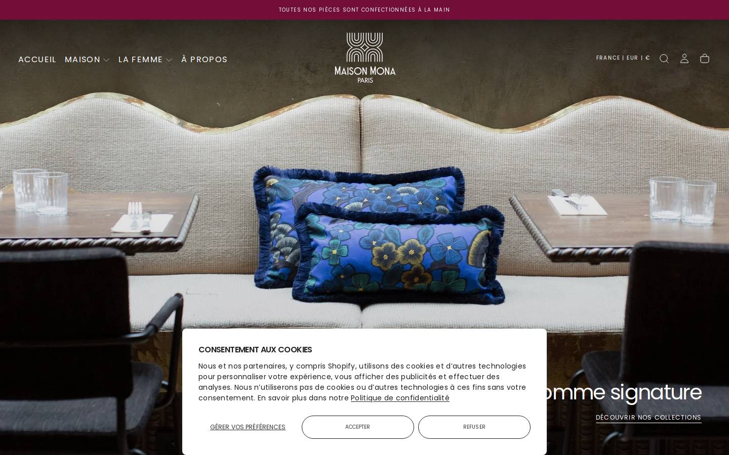 maisonmonaparis.com homepage screenshot