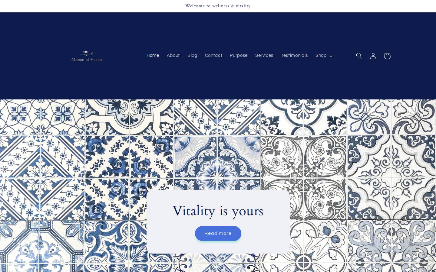 maisonofvitalitea.com homepage screenshot