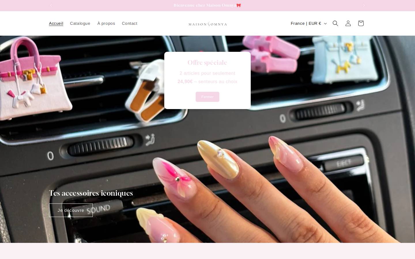 maisonomnya.com homepage screenshot