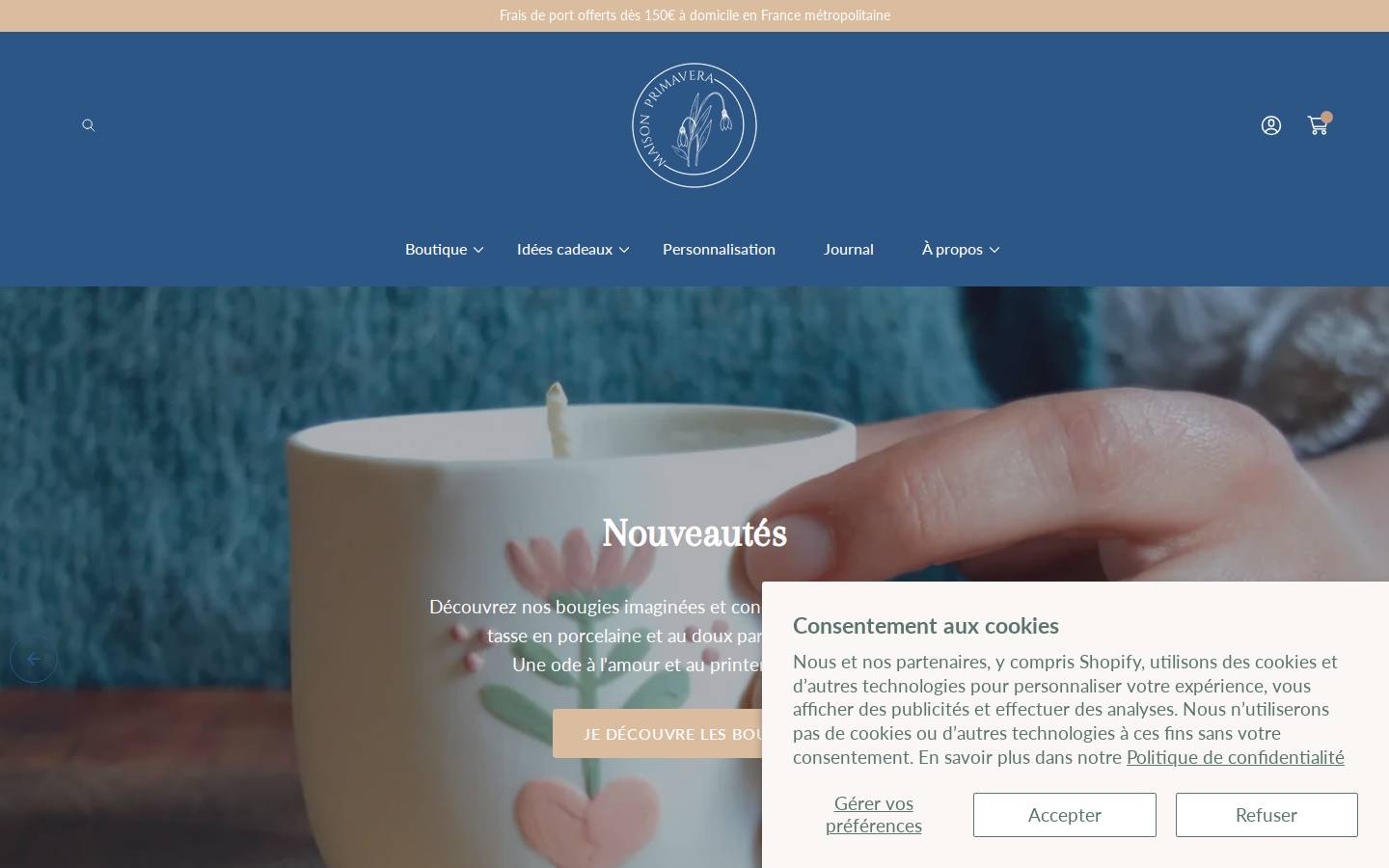 maisonprimavera.fr homepage screenshot