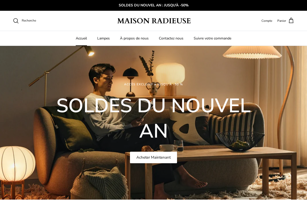 Maisonradieuse homepage screenshot