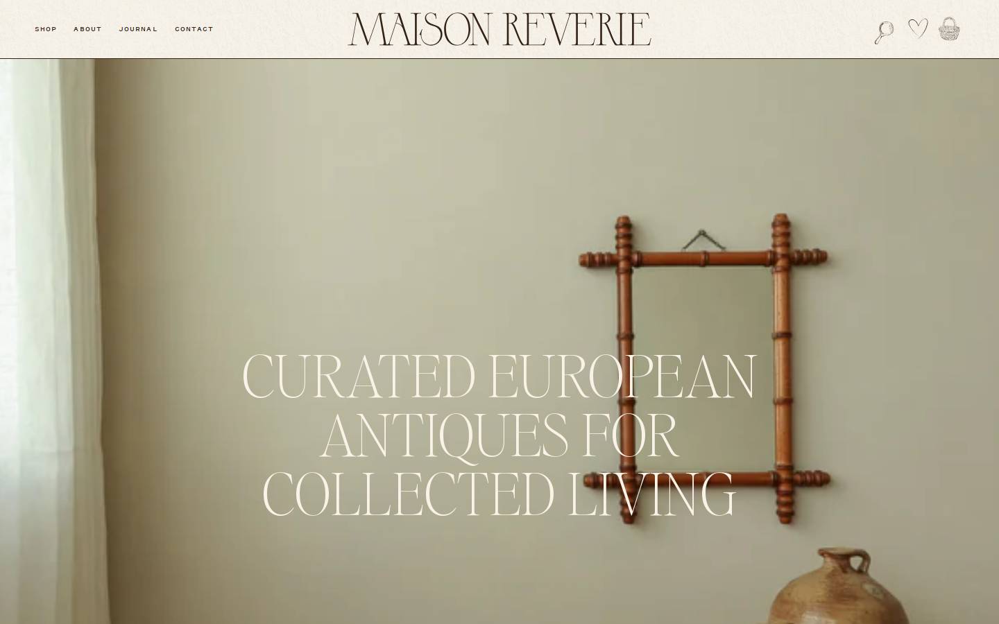 maisonreverie.com homepage screenshot