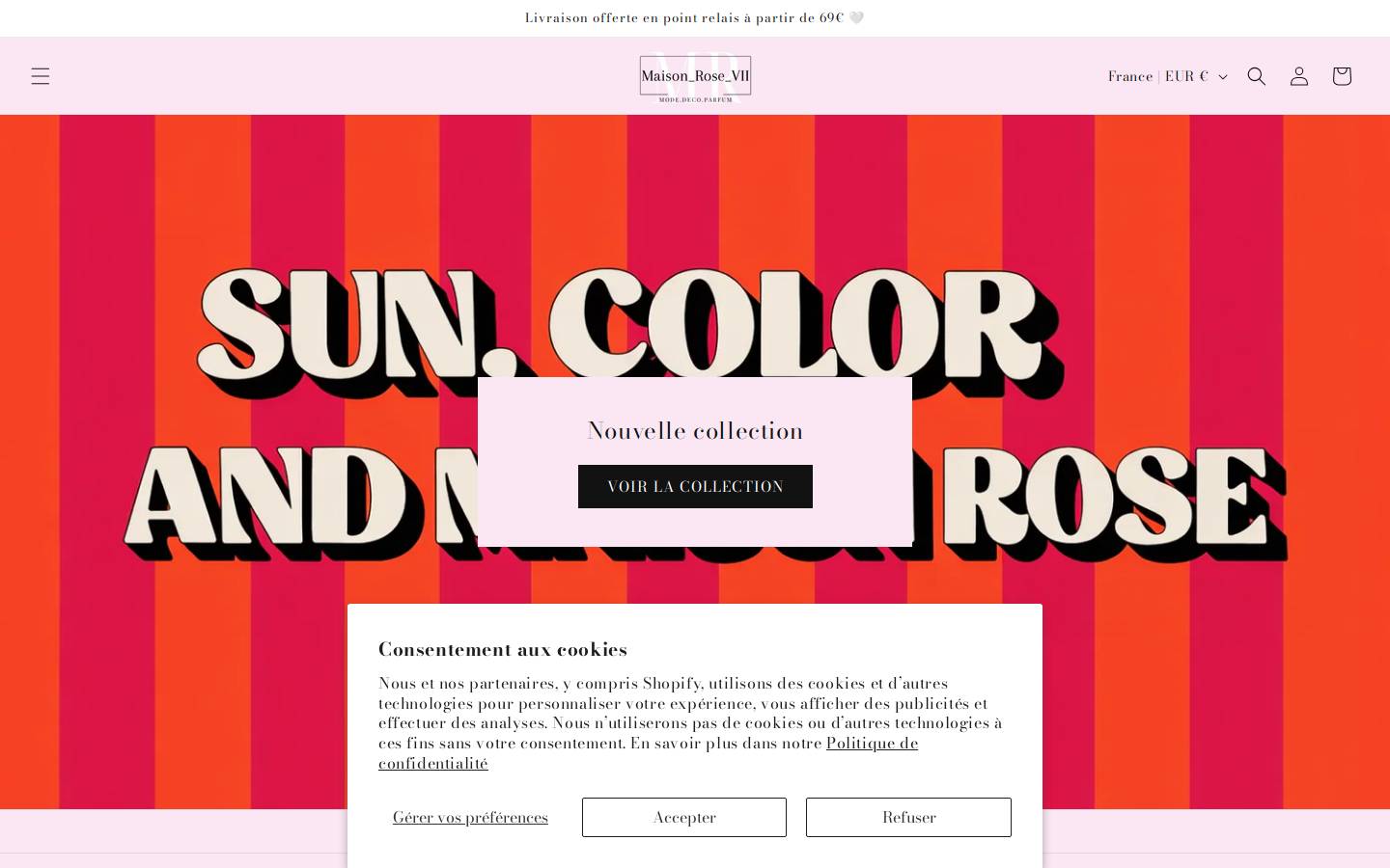 maisonrosevii.com homepage screenshot