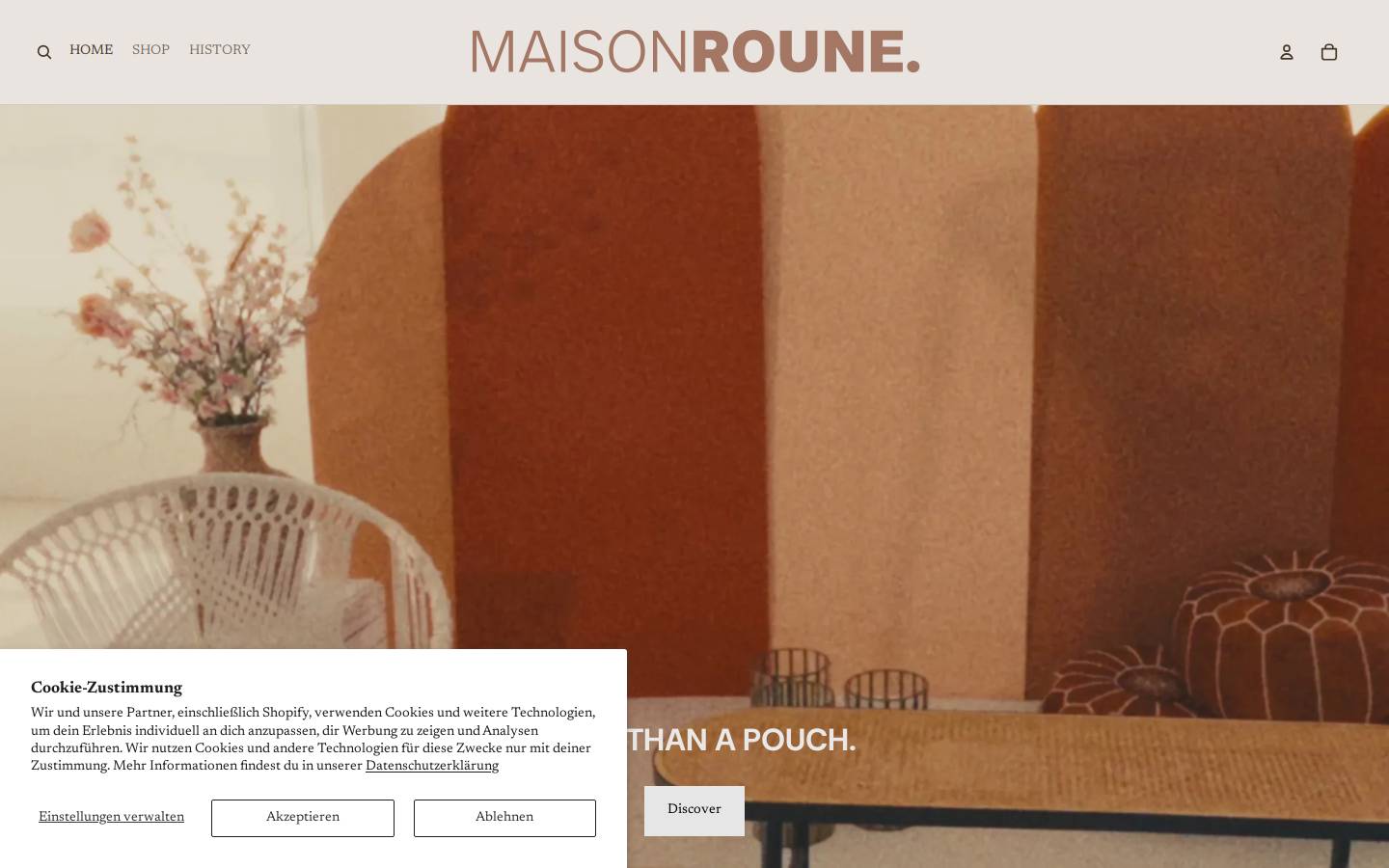 maisonroune.com homepage screenshot