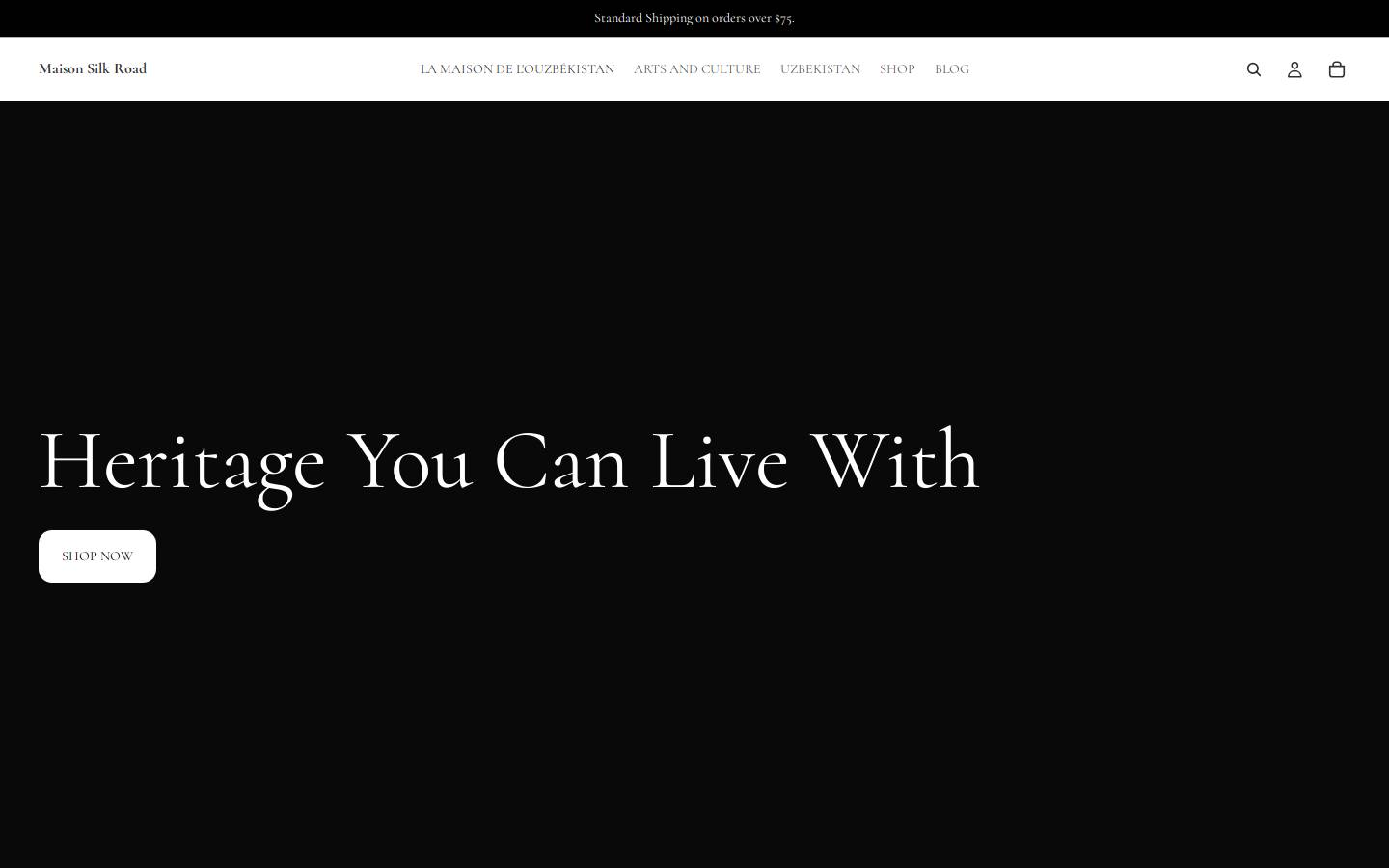 maisonsilkroad.com homepage screenshot