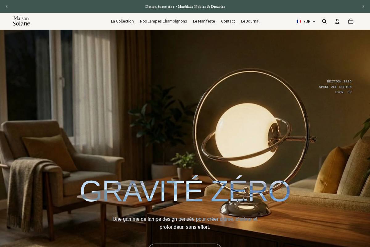 maisonsolane.com homepage screenshot