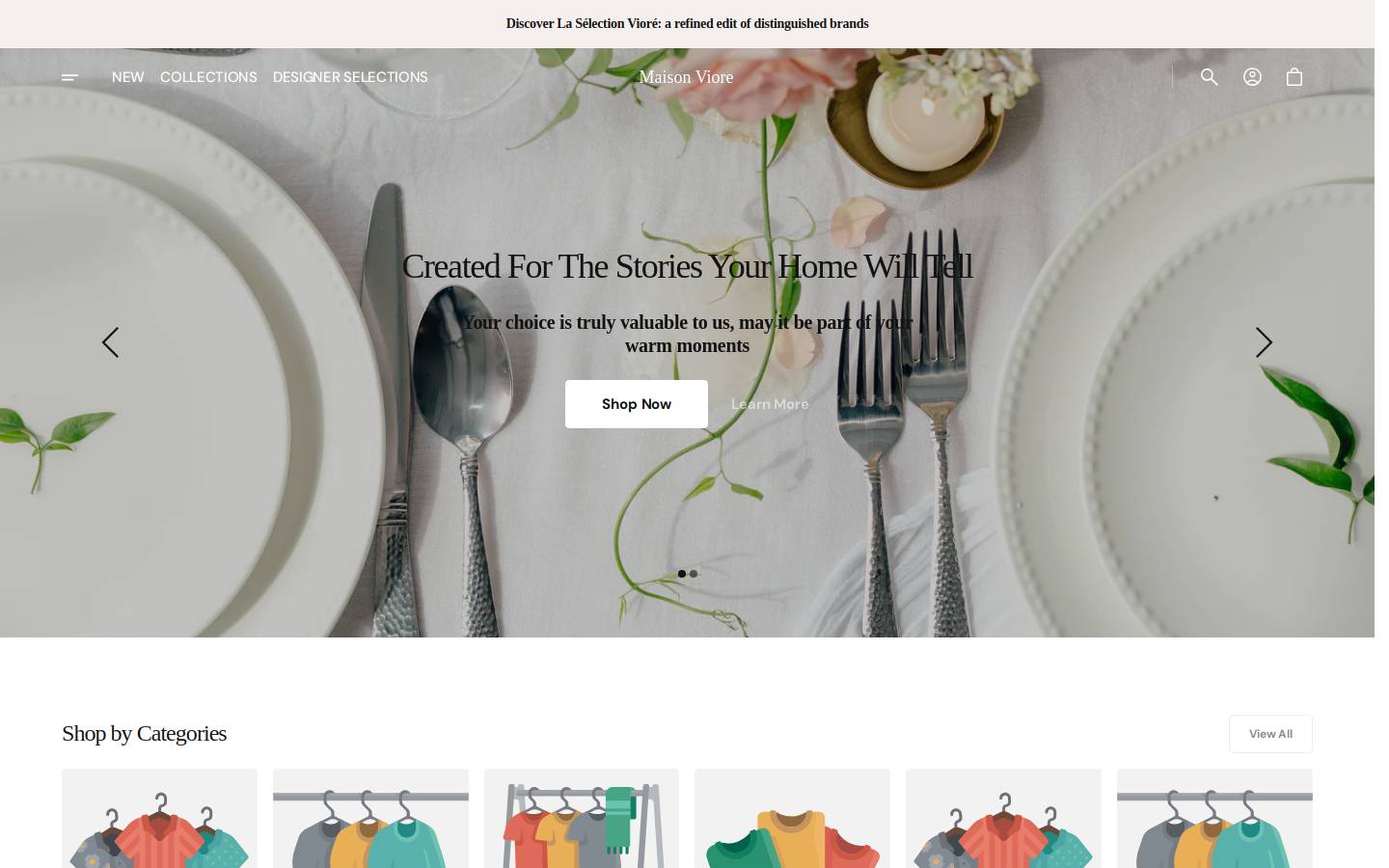 maisonviore.co homepage screenshot