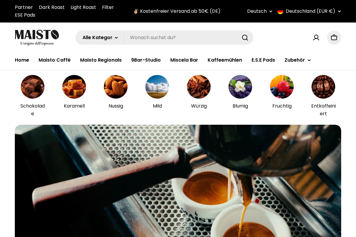 Maisto Caffé homepage screenshot