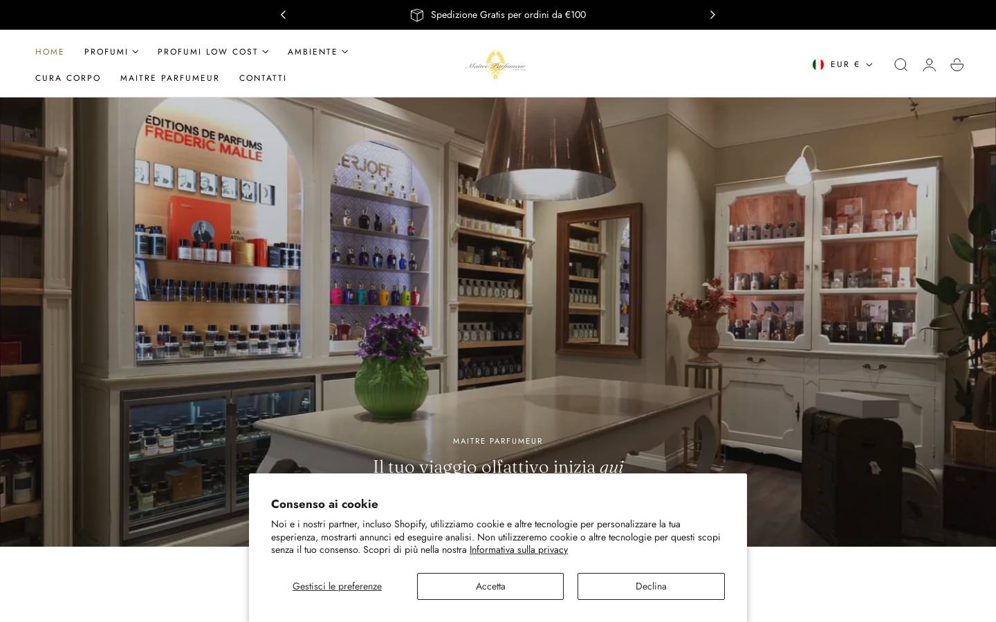 maitreparfumeur.it homepage screenshot
