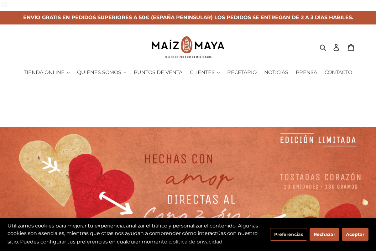 Maíz Maya - Tortillas Maya homepage screenshot