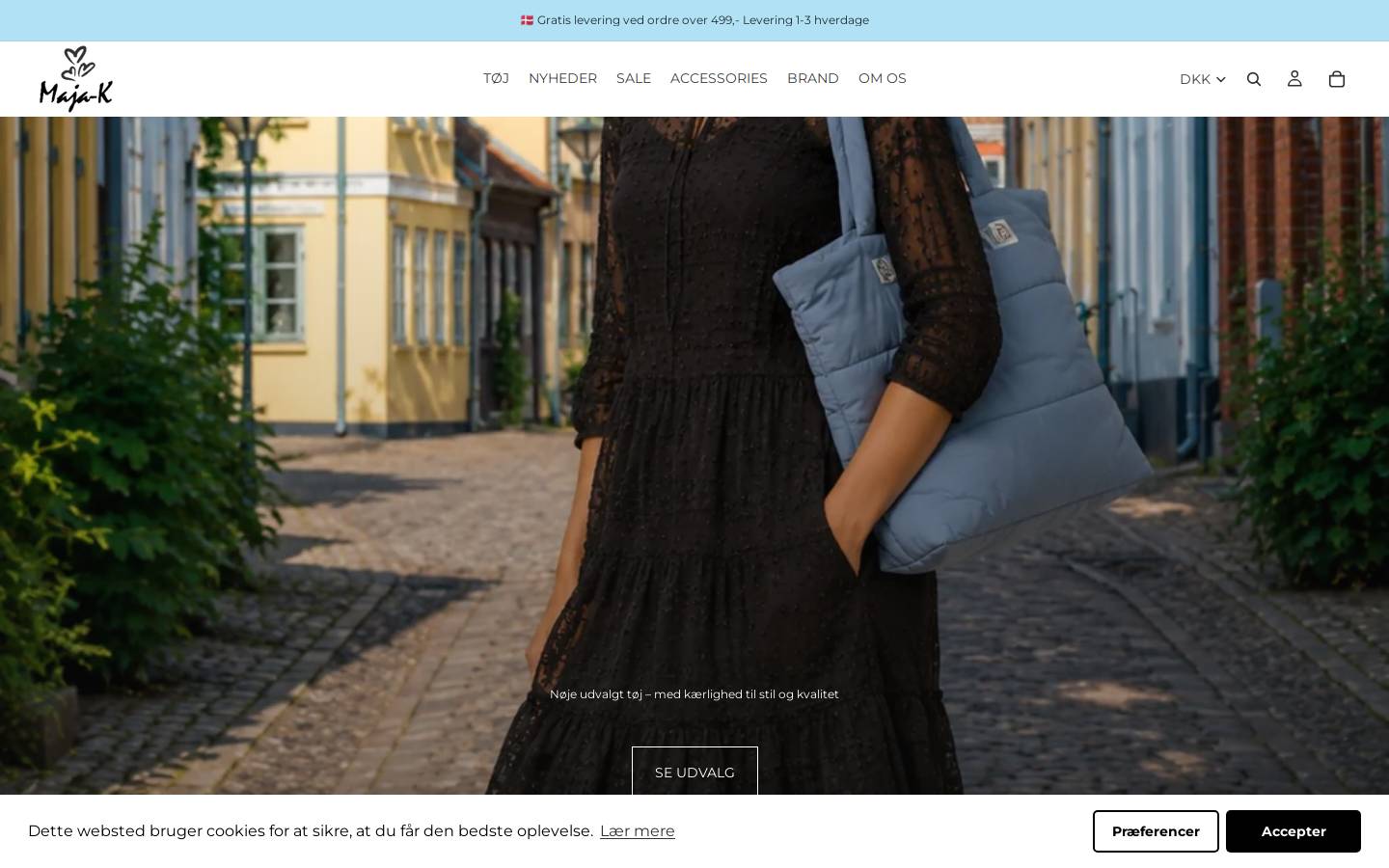 Maja K homepage screenshot