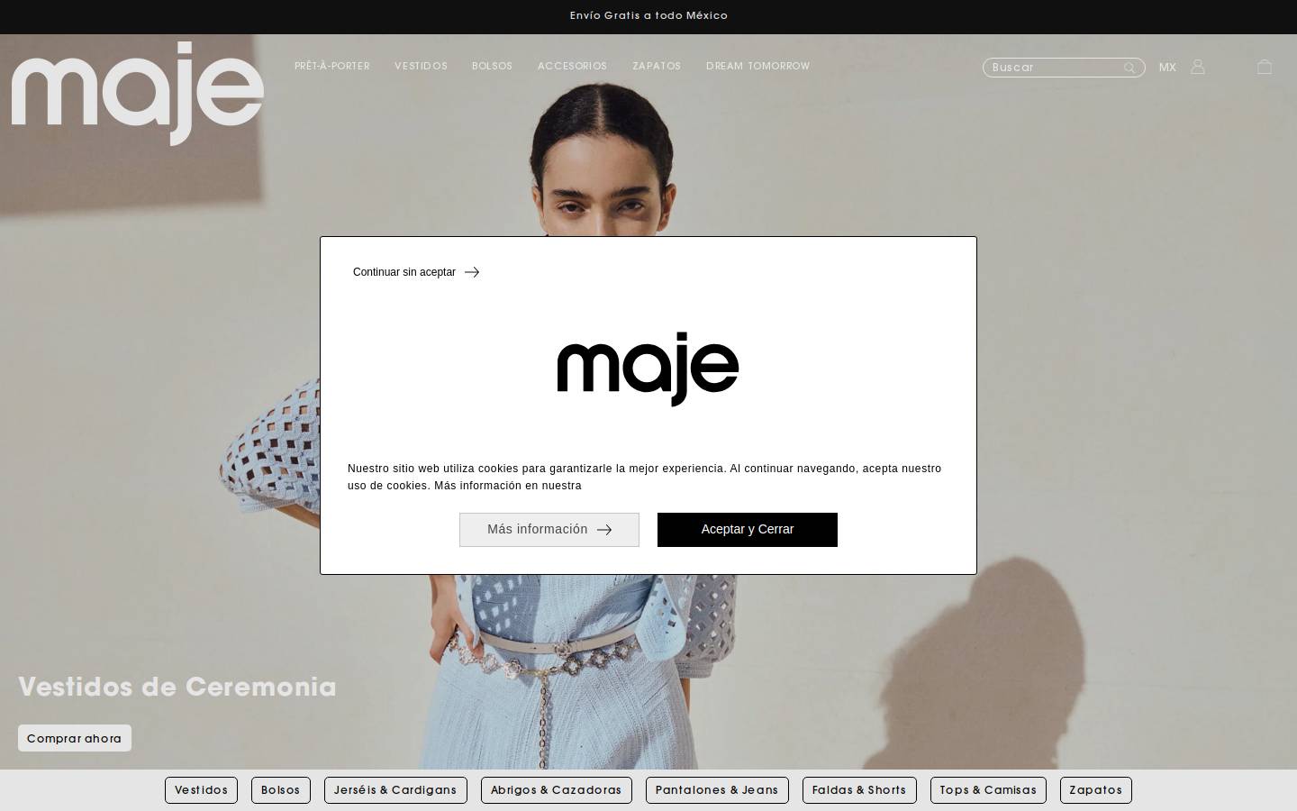 MAJE homepage screenshot