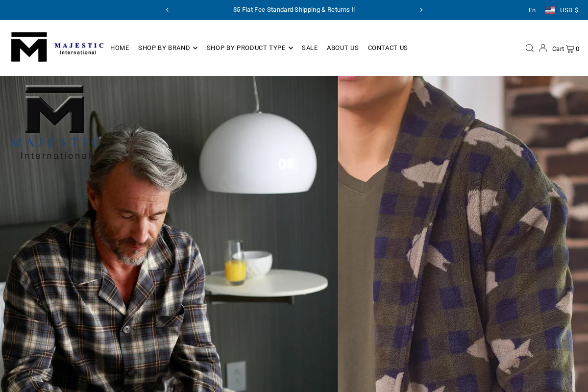 majesticinternational.com homepage screenshot