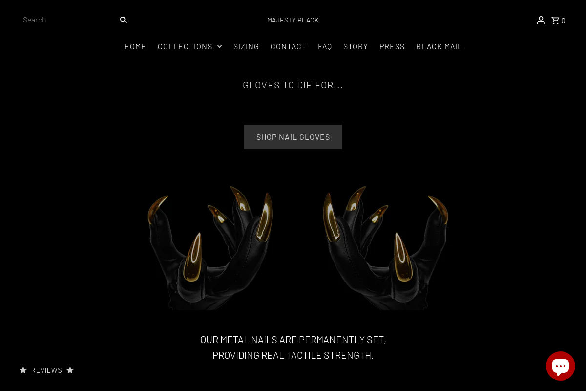 MAJESTY BLACK homepage screenshot