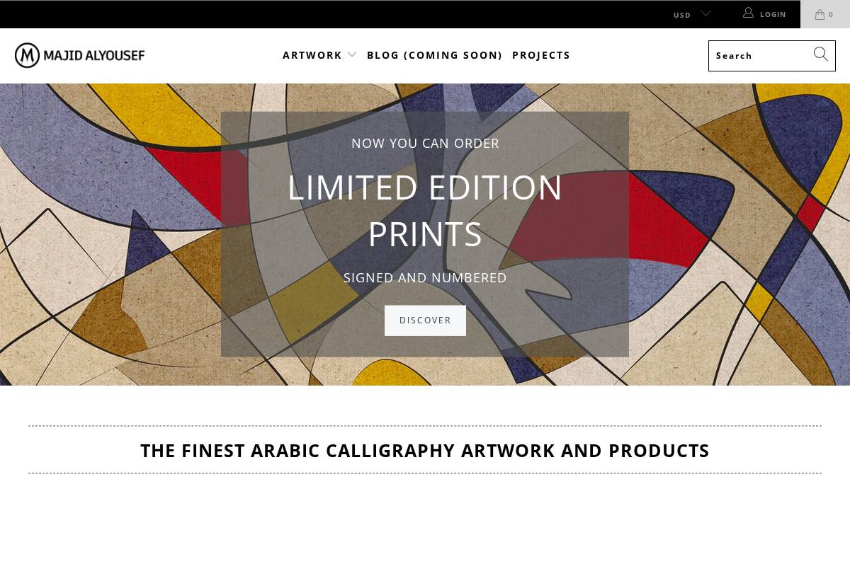 majidalyousef.com homepage screenshot