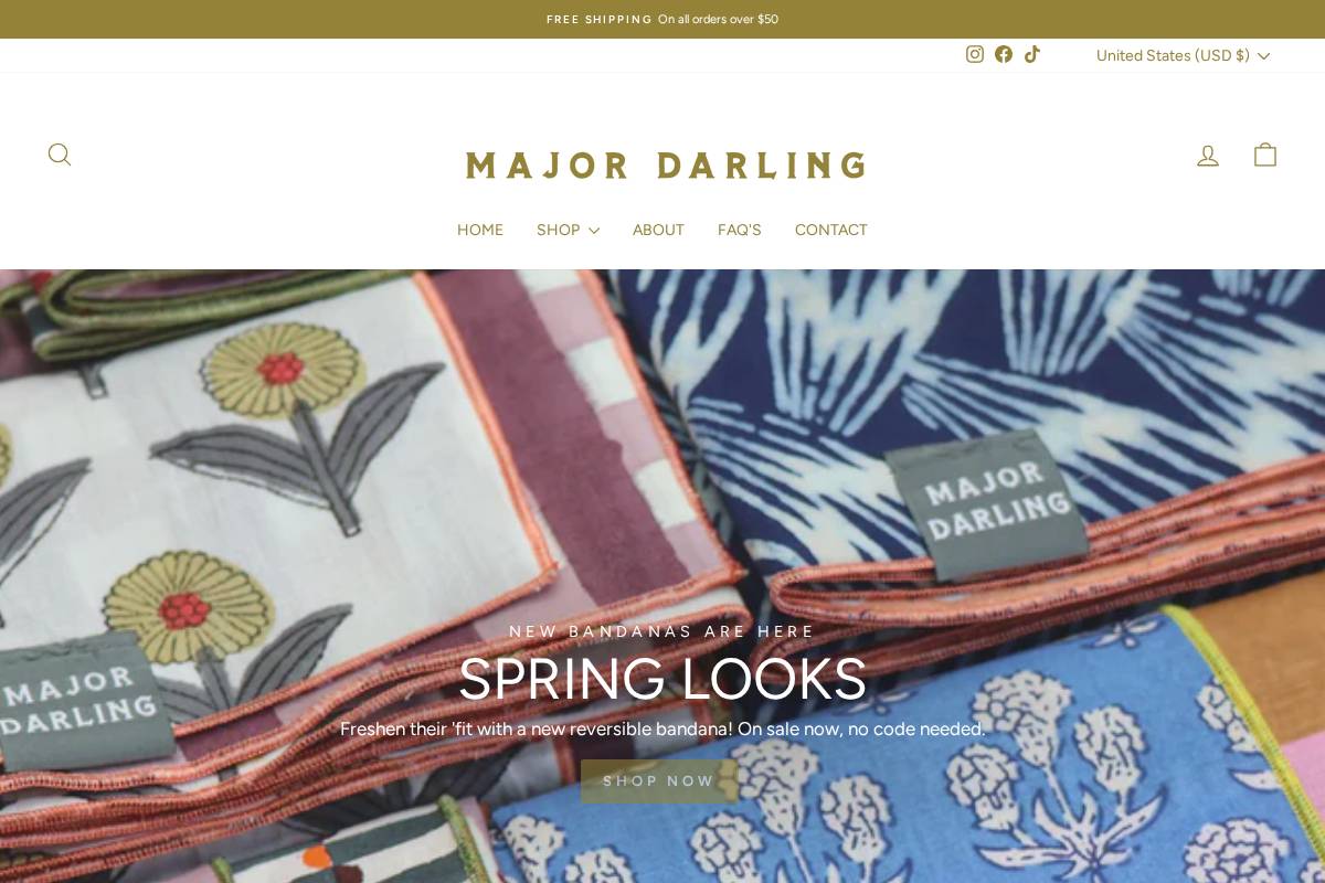 majordarling.com homepage screenshot