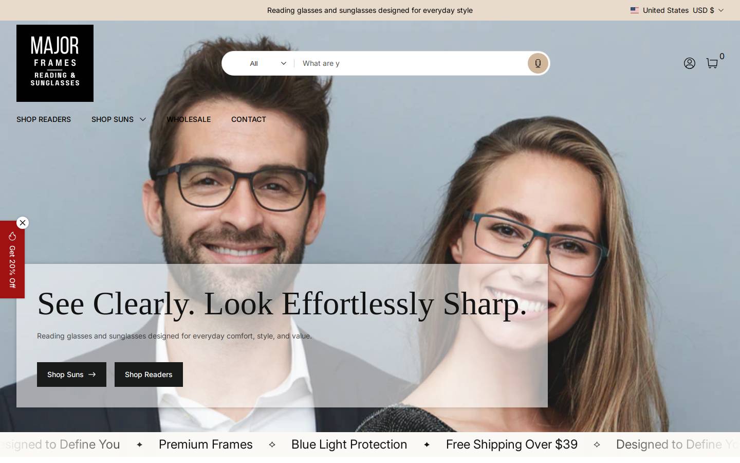 majorframes.com homepage screenshot