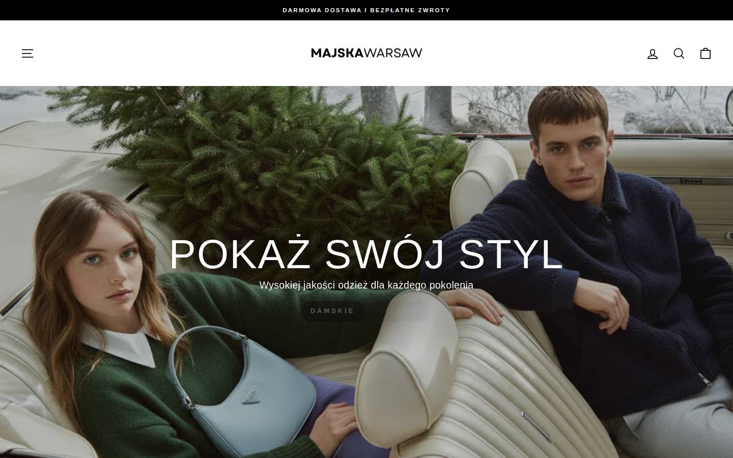 Majska homepage screenshot