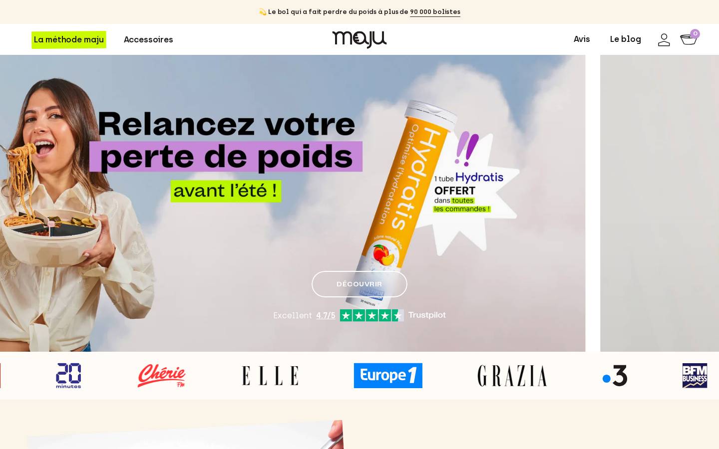 maju-nutrition homepage screenshot
