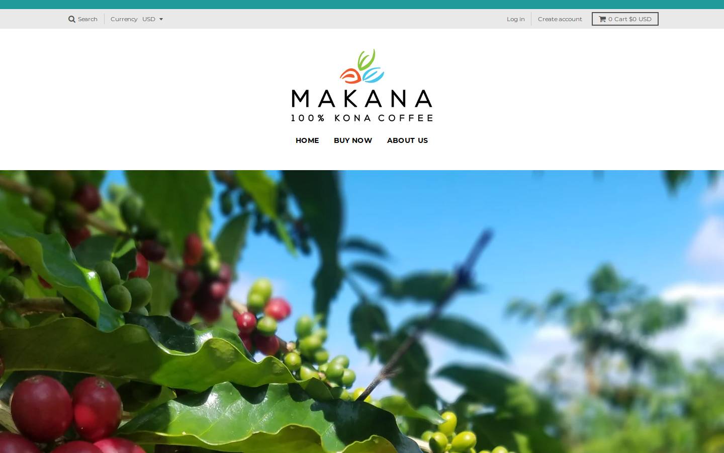 makanakonacoffee.com homepage screenshot