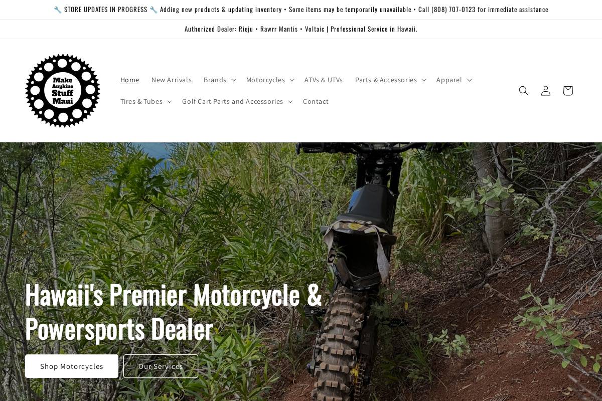 makeanykinestuffmaui.com homepage screenshot