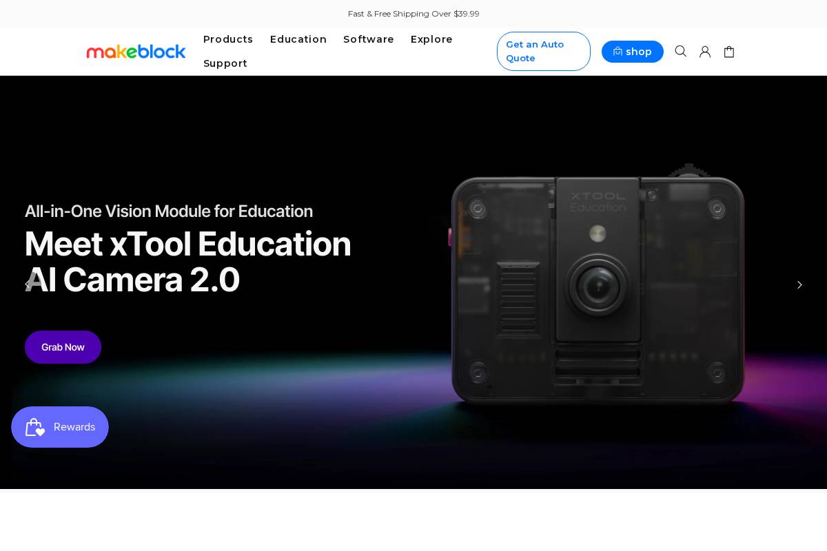 makeblock.com homepage screenshot