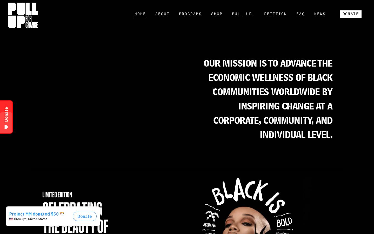 makeitblack.org homepage screenshot
