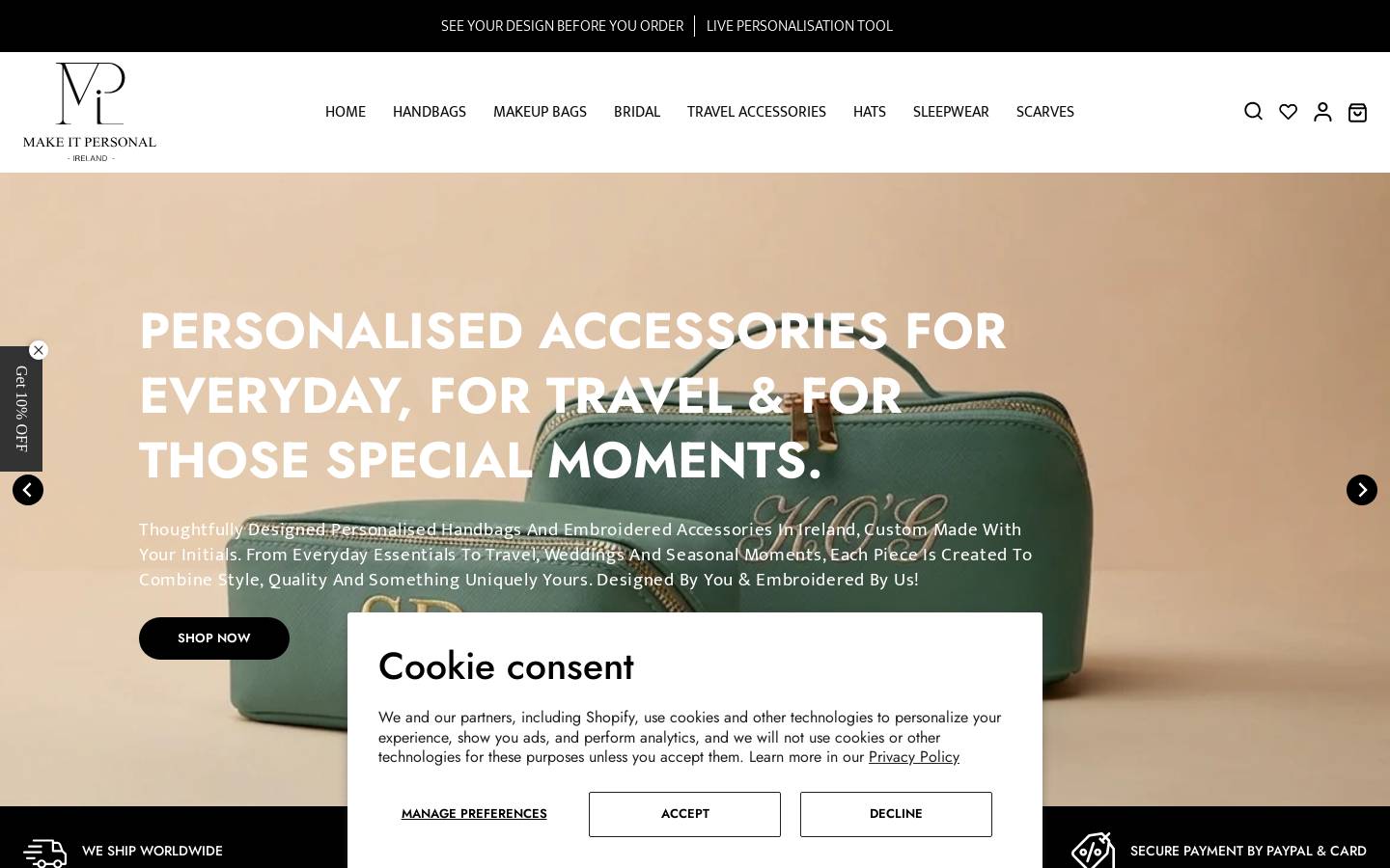 Makeitpersonalireland homepage screenshot