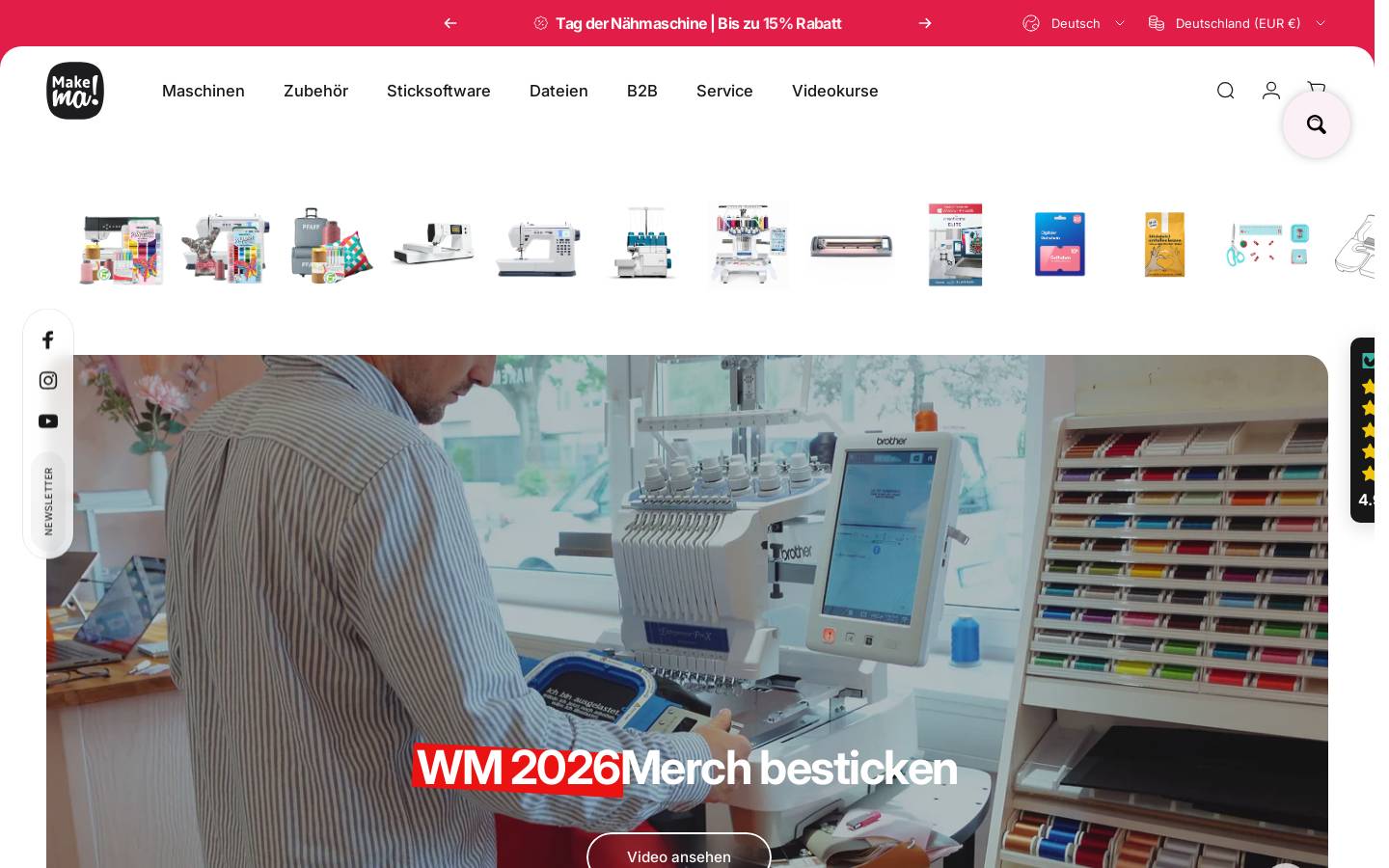 makema.de homepage screenshot