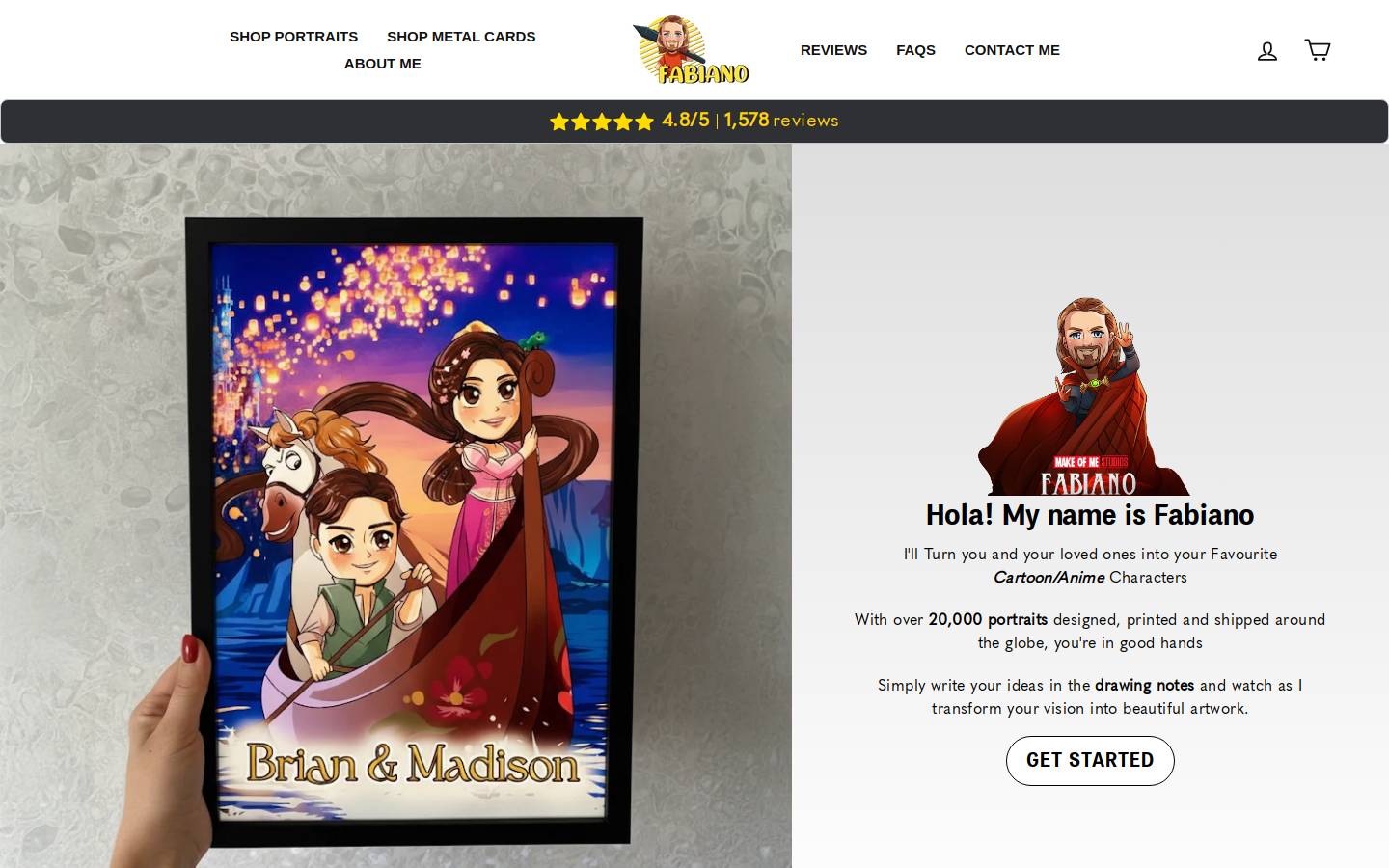 Fabiano - Makeofme homepage screenshot