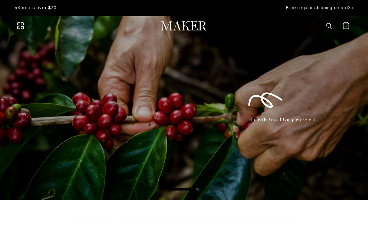 makercoffee.com.au homepage screenshot