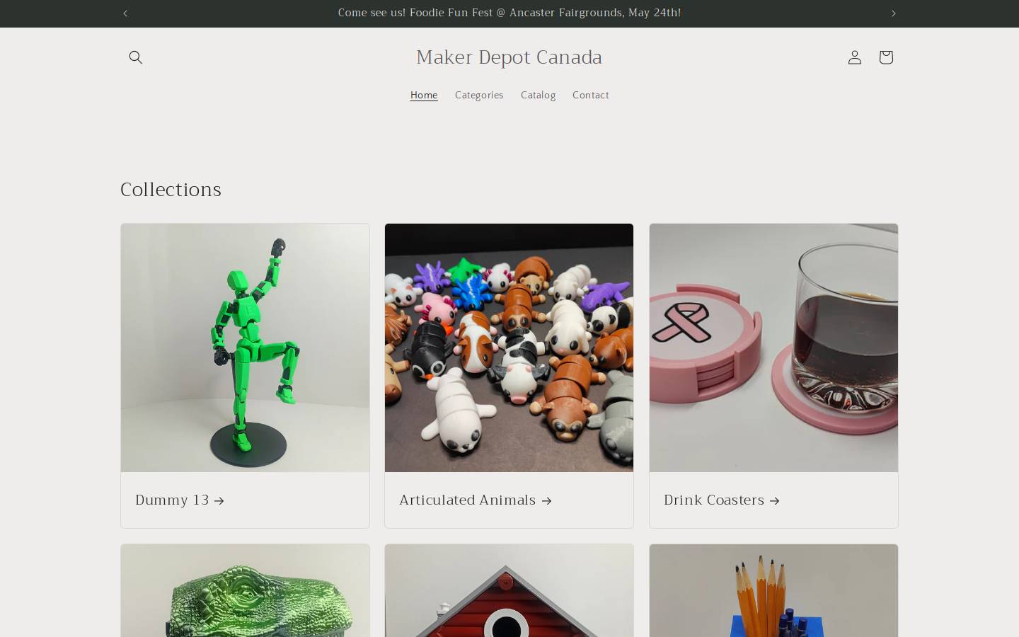 makerdepot.ca homepage screenshot