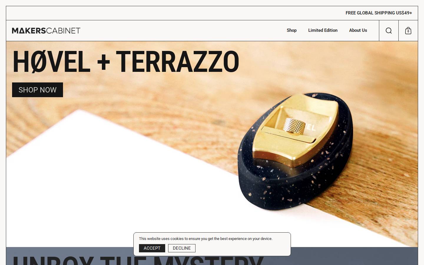 Makers Cabinet homepage screenshot