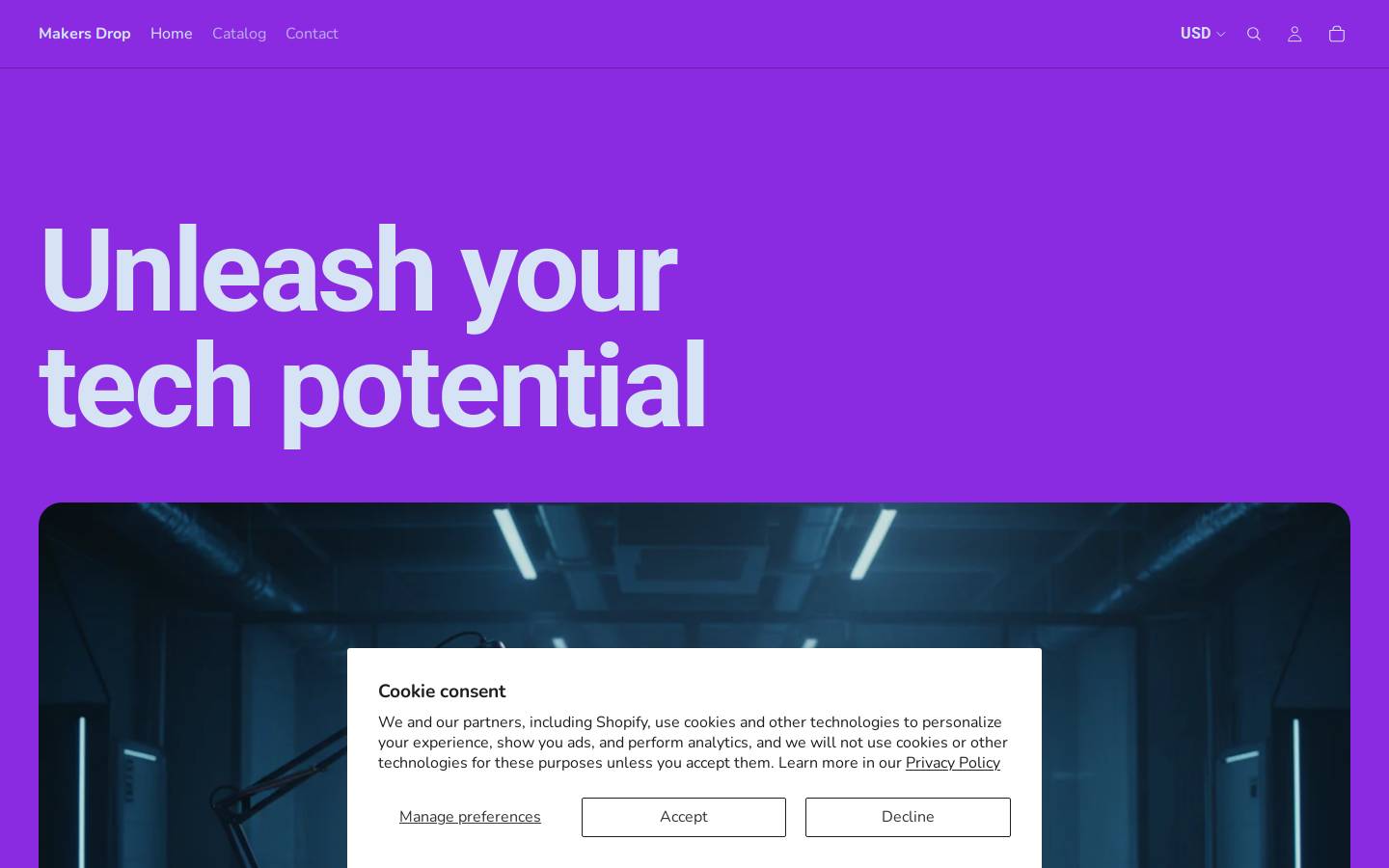 makersdrop.store homepage screenshot