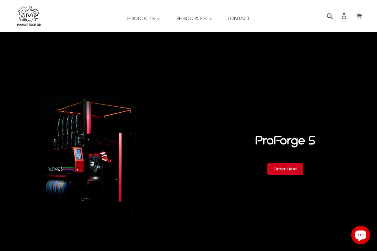 Makertech3d homepage screenshot