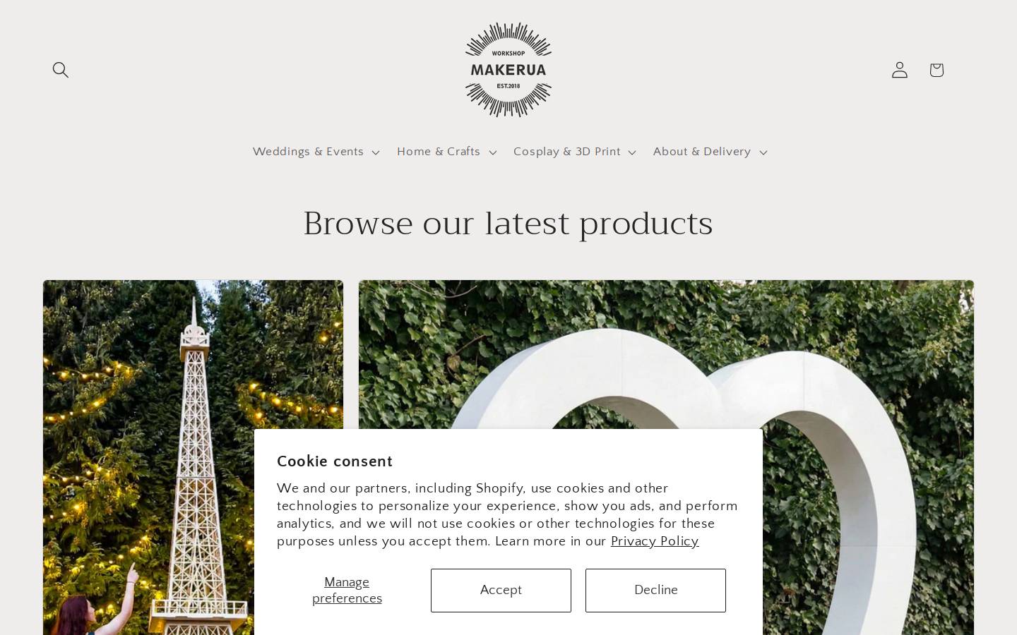 makeruastudio.com homepage screenshot
